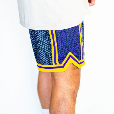 mamba city swingman basketball shorts with black mamba snakeskin pattern